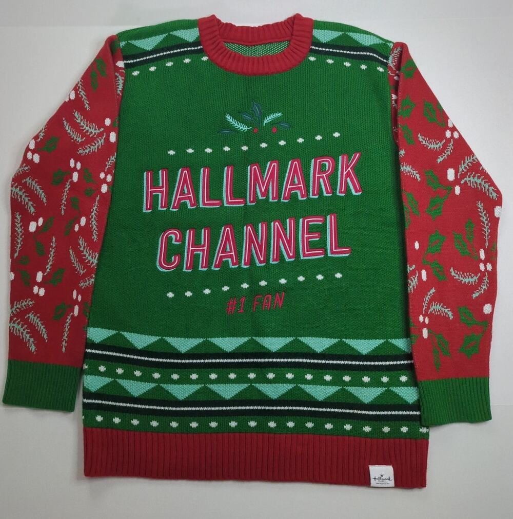 Hallmark Channel #1 Fan Ugly Christmas Sweater Unisex Size M Medium Holiday Crew